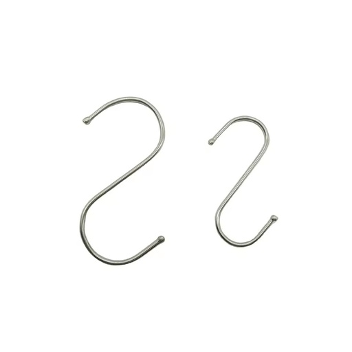 Sliver Metal Hook Round S Type Hooks,Stainless Steel Small Metal Twisted Stainless SteelS Hooks