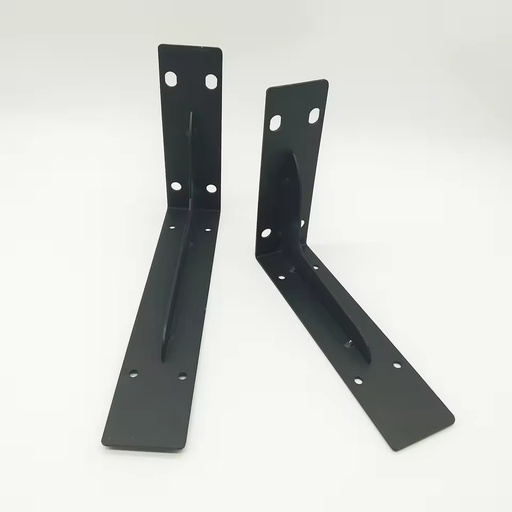 Customized Black Metal Brackets for Shelves Industrial Shelf Angle Bracket Wall Mount Bracket Heavy Duty Floating Shelf Support