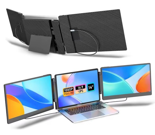 OEM 2025 New Arrivals Laptop Portable Monitor for Laptop Dual Screen Triple Portable 1080P IPS Led Screen Triple Screen Laptop