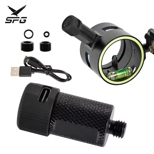 SPG Archery Bow Sight Light Compound Bow Hunting Practice 6/9/11mm LED Aluminium Alloy Accessories Blue Ray Outdoor Tool