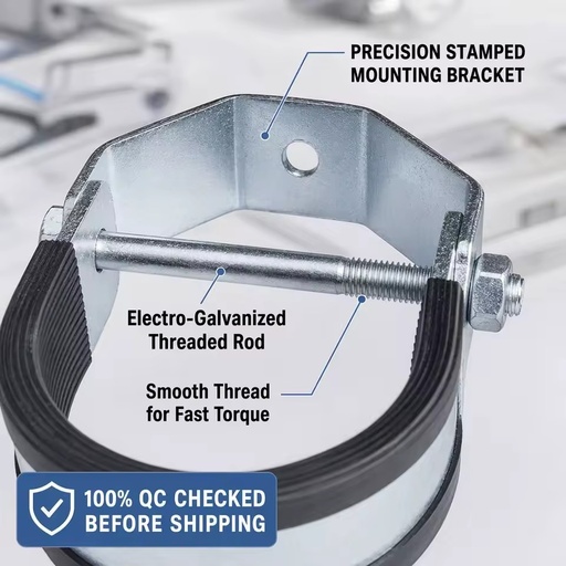 MEP System U Pipe Clamp Electro Galvanized Non-Alloy Carbon Steel GB Standard Unistrut C Channel Anti Seismic Pipe Fixing Clip