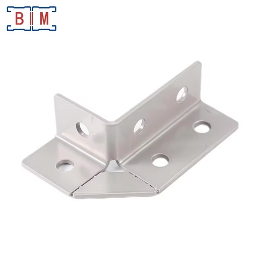 Wholesale 6 Hole 2D Unistrut Fitting Triangle Bracket Hot Dip Galvanized 90 Degree Seismic Connector BIM Brand