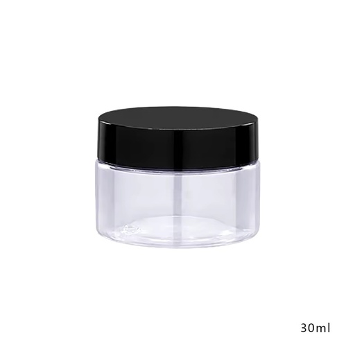 25ml 30ml 40ml 50ml 60ml 80ml Skin Care Cream Jar clear PET Cosmetic Plastic Jar With Plastic Screw Cap