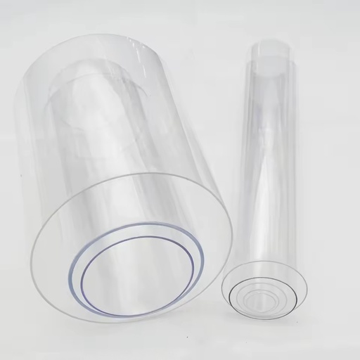 Custom Transparent Round Tube Made of PC Material with Screen Printing for Plastic Packaging and PC Pipe Fittings