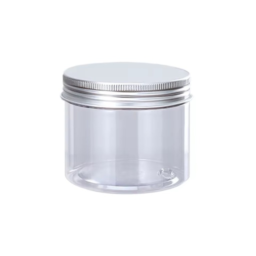 Custom Pet Bottle 68mm Tooth clear 180ml 200ml 250ml Plastic Jar Containers with Aluminum LIDS for Sale Food Packaging Jars