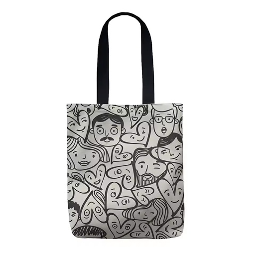 Custom Logo 16oz Heavy Duty Cotton Canvas Letter Pattern Zipper Closure Tote Bag Bulk Order Wholesale for Promotional Events