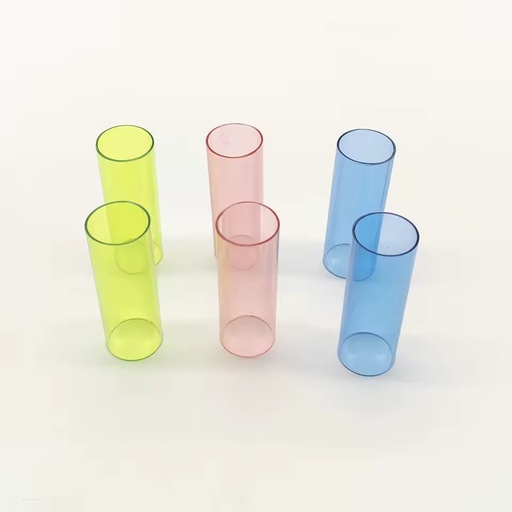 Color Translucent Extruded Polycarbonate Tube Transparent Plastic Pipe Smooth Surface Custom Color Cutting Processing