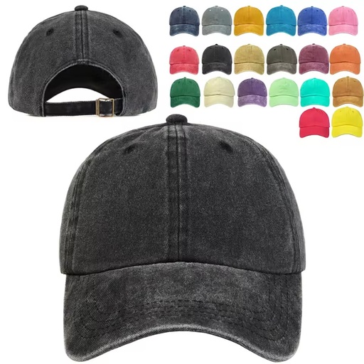 Wholesale Blank Washed Unstructured Low Profile Dad Hat Custom Logo Cotton Plain Strapback Vintage Baseball Cap
