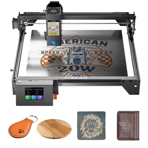 RAY5 20W Laser Engraving Machine Touch Screen + Protective Goggles DIY Cutting Wood Metal Tools 400x365mm Cutting Area 110-240V