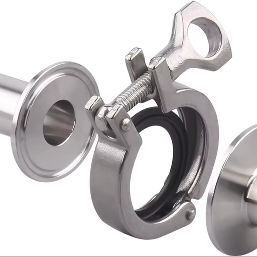 Factory Stainless Steel 304 Sanitary Pipe Fitting Tri Clamp with Flange and Gasket