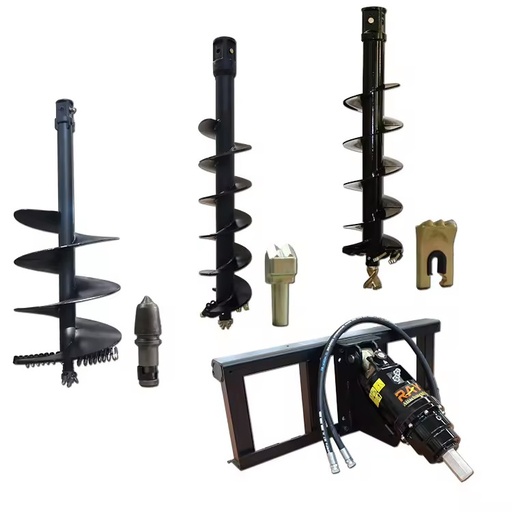 Ray Professional Attachment 1.5meter Deep Drilling Machine Pole Digger Machine Earth Auger Drill for for Skid Steel Loader