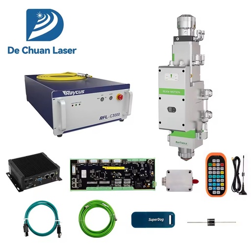Laser Equipment Part 3 in 1 3KW Laser Source Raytools Bm110 Raytools XC3000S for Laser Cutting Machine