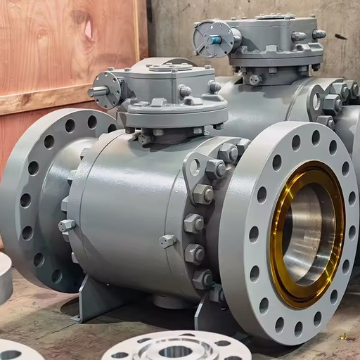 Q47F Turbine Drive Manual Fixed A105 Ball Valve Forged Steel Flange Connection Water ODM PTFE Sealing Material Normal