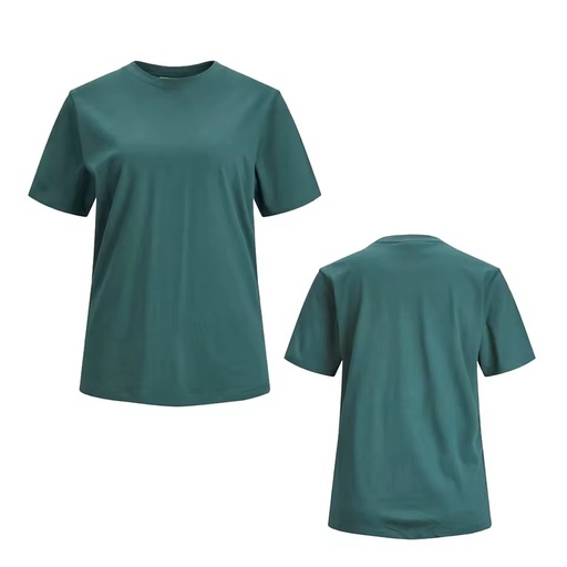 Max Green Women's Casual T-Shirt Half-Sleeve Cold Shoulder Short Cotton Jersey Knitted Fabric Breathable Eco-Friendly Quick Dry