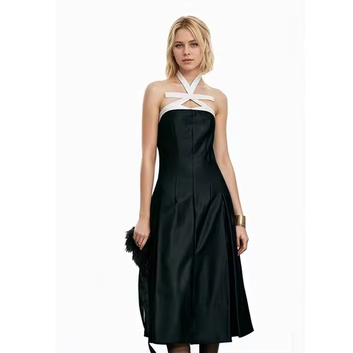 Elegant Floral Worsted Digital Maxi Dress Women Gothic Style Backless Patchwork Lace Design Natural Breathable OEM Summer Prom