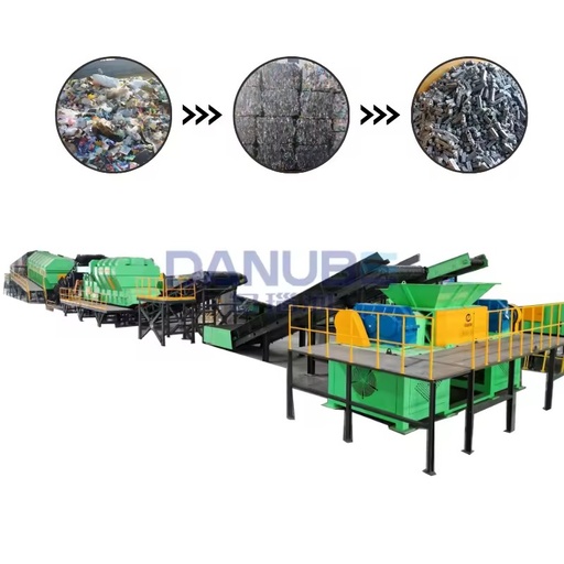 Waste Treatment Disposal Machinery MSW Sorting Line Plastic Brick Making Machine Recycling and Waste Separator Plants