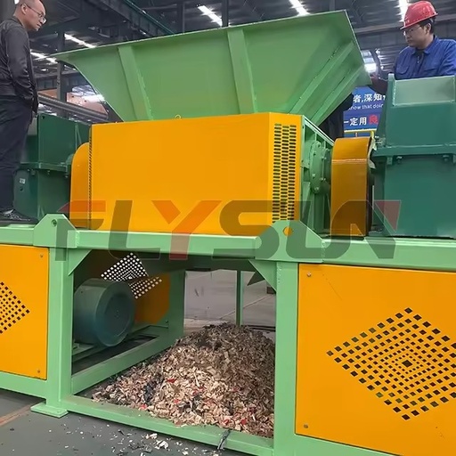 Industrial Stainless Steel Motor Double Shaft Automatic High Efficiency Scrap Metal Shredder for Cardboard Paper Tire Plastic