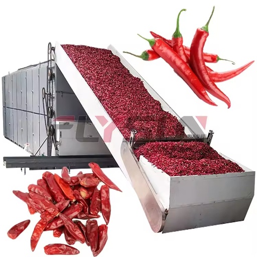 Intelligent Temperature-controlled Stainless Steel Ti Core Gear Mesh Belt Dryer for Chili Pepper Red Pepper Chili Powder Drying