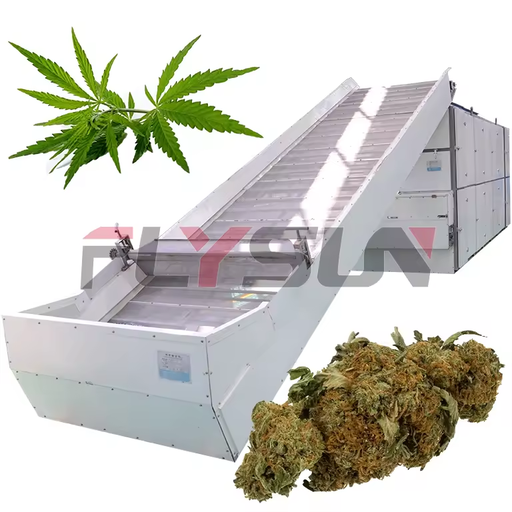 Industrial Hemp Leaf & Straw Drying Machine Automatic Stainless Steel Mesh Belt Dryer with Gear and Ti Components