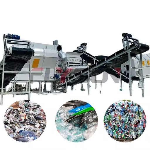 Plastic Waste Sorting & Recycling Production Line Engine High Efficiency Eco-friendly Electric Powered 100-500 Tons/Day Capacity