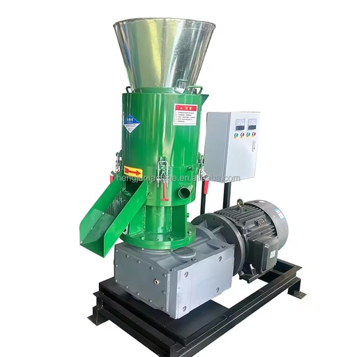 Flat Die Wood Pellet Machine with Electric/Diesel/Gasoline Engine Stainless Steel Body Bearing Core Components for Home Farm Use