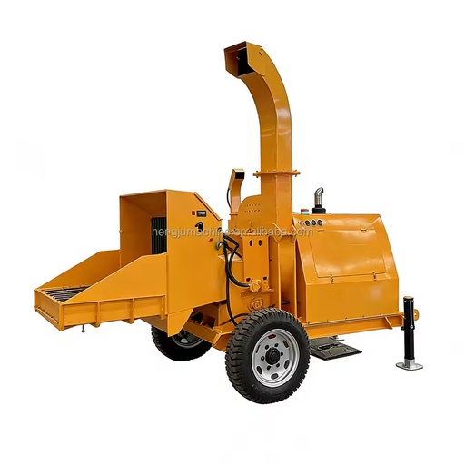Wheels Towable Wood Shredder Wood Chipper Branch Crusher Tree Shredding Machine