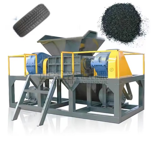 Plastic Leather Tree Branch Wood Crusher Equipment Waste Car Tire Used Rubber Tyre Shredder Shredding Recycling Machine