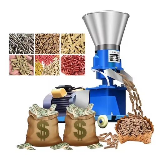 High Efficiency Electric Animal Feed Pellet Machine 220V Household Poultry Chicken Duck Goose Livestock Feed Pellet Mill
