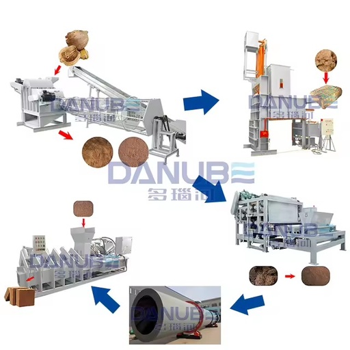 Spot Supply Coconut Husk Processing Line Coconut Peeling Machine Coconut Shell Screening Machine