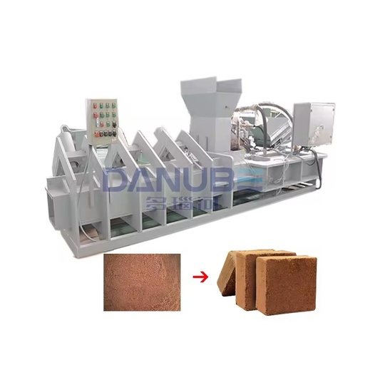 Automatic Coconut Bran Press Coco Coir Fiber Brick Machine Hydraulic Cocopeat Block Making Machine