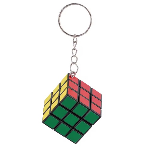 Fanhua Keychain Custom 3cm Funny Mini Magic Cube Keychain Puzzle Educational Cute Simple Key Chain Christmas Gift for Kid Toy