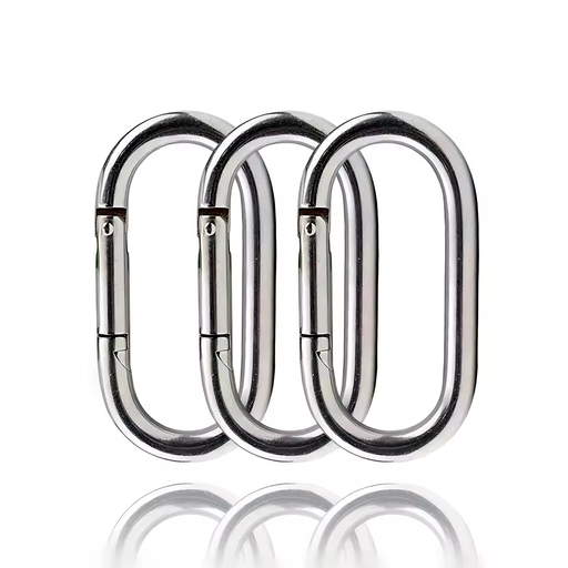 Durable 304 Stainless Steel Safety Buckle - Black Oval Style for Bags/Pet Gear/Outdoor Equipment