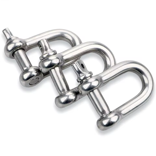 D Mini 2mm Shackle Wholesale Brass Silver Stainless Steel Polished European Standard Bow Type Shackle with Screw Collar Pin