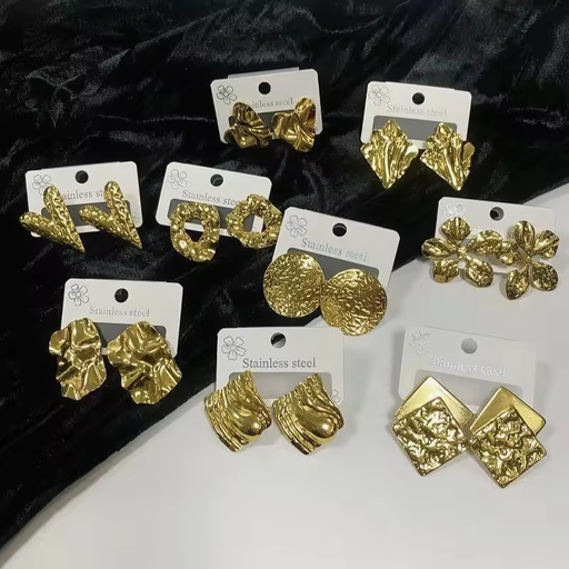EH231 European and American Vintage Stainless Steel Earrings for Women, Light Luxury Style