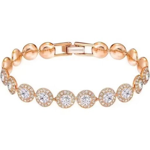 Fashion Wholesale High Quality Angelic Crystal Tennis Bracelet Collection Diamond Personalized Round Button Crystal Bracelet