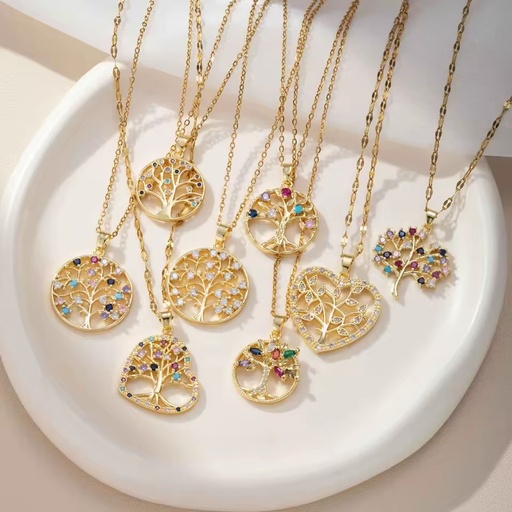 XL143 Tree of Life Necklace Stainless Steel - Eternal Shine, Hypoallergenic, Unisex Gift Idea
