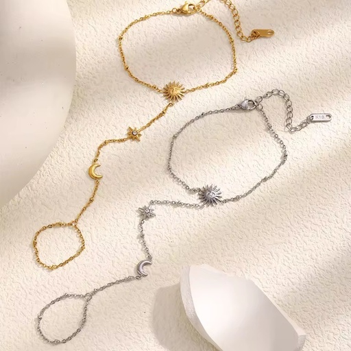18K Gold Plated Stainless Steel Jewelry Bracelets for Women