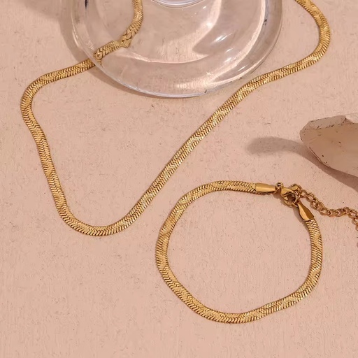 18K Gold Plated Stainless Steel Jewelry Sets for Women