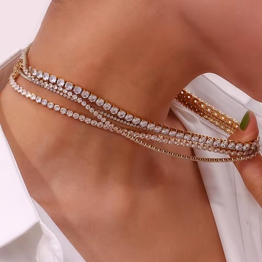 18K Gold Plated Stainless Steel Jewelry Necklaces for Women