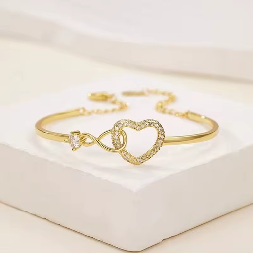 My Beautiful Granddaughter Gold Plated Stainless Steel Heart Bracelet Natural Stone Heartfelt Message Elegant Box