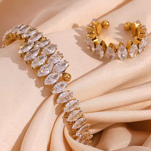 18K Gold Plated Stainless Steel Jewelry Sets for Women