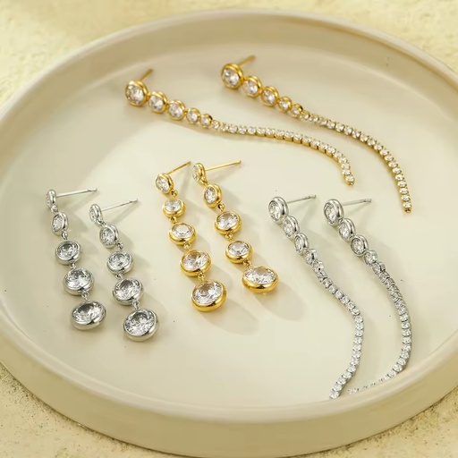 18K Gold Plated Stainless Steel Jewelry Earrings for Women