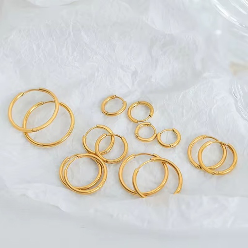Wholesale New Large Hoop Earrings Stainless Steel 18k Gold Hoop Personality Earrings for Women