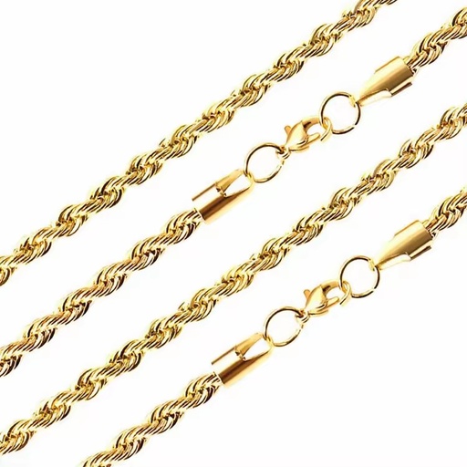 Jewelry Manufacturer Wholesale Fashion Twist 925 Sterling Silver Rope Chain for Men