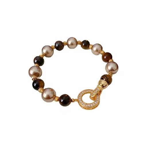 Women's Vintage Bracelet Real Gold-Plated Rich Caramel-Hued Geometric Design Stylish Work Everyday Wear Exuding Sophisticated