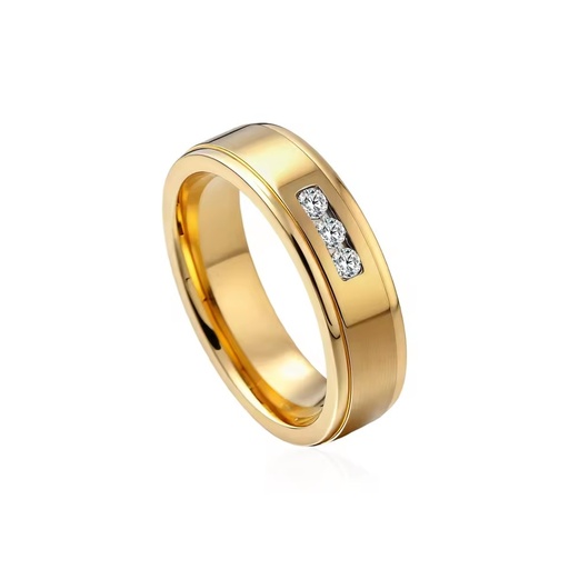 Wedding Rings for Men and Women Lover's Western Designer Jewelry 18k Gold Plated Emery Frosted TItanium Couples Ring