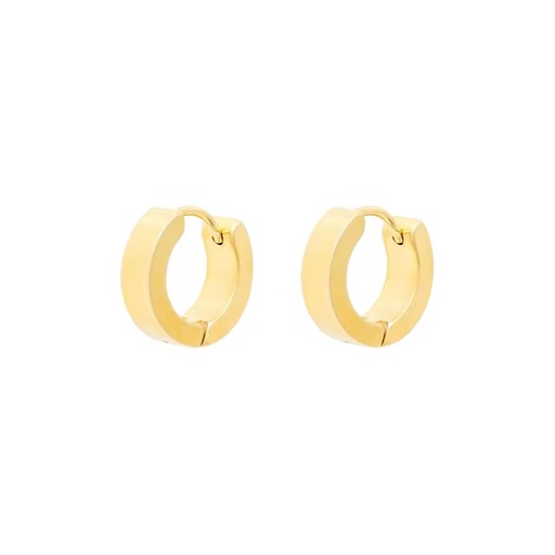 Punk Style Hip Hop 4*9mm Stainless Steel Round Hoop Earring for Man Woman