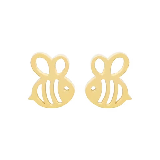 Brand New Cartoon Bee Animal Stainless Steel Fine Jewelry Earrings Women