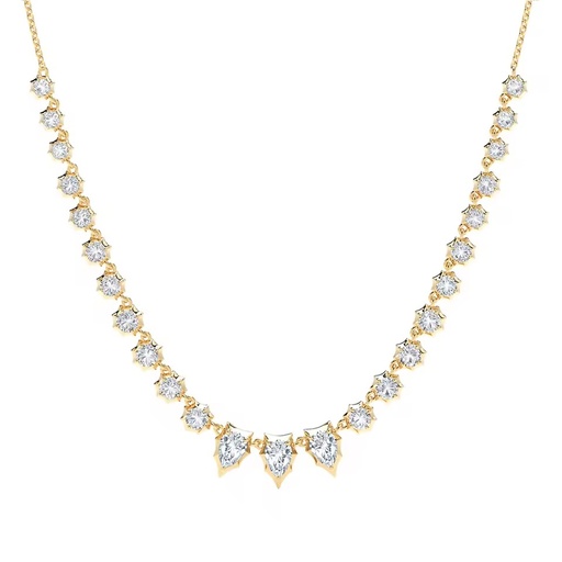 Laodun Hot Selling Pendant Necklace Engagement Personalized Elegant Fancy CZ S925 Sterling Silver Necklace