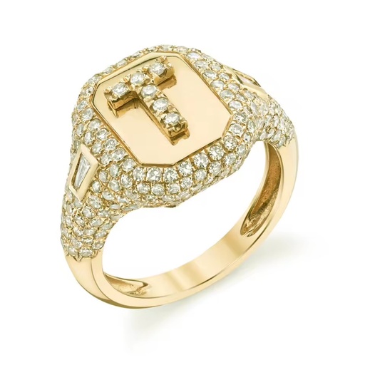 Laodun Ins Style Fashion Jewelry Sterling Silver Ring Classic Luxury Creative Customized Letter CZ Diamond S925 Rings Vermeil